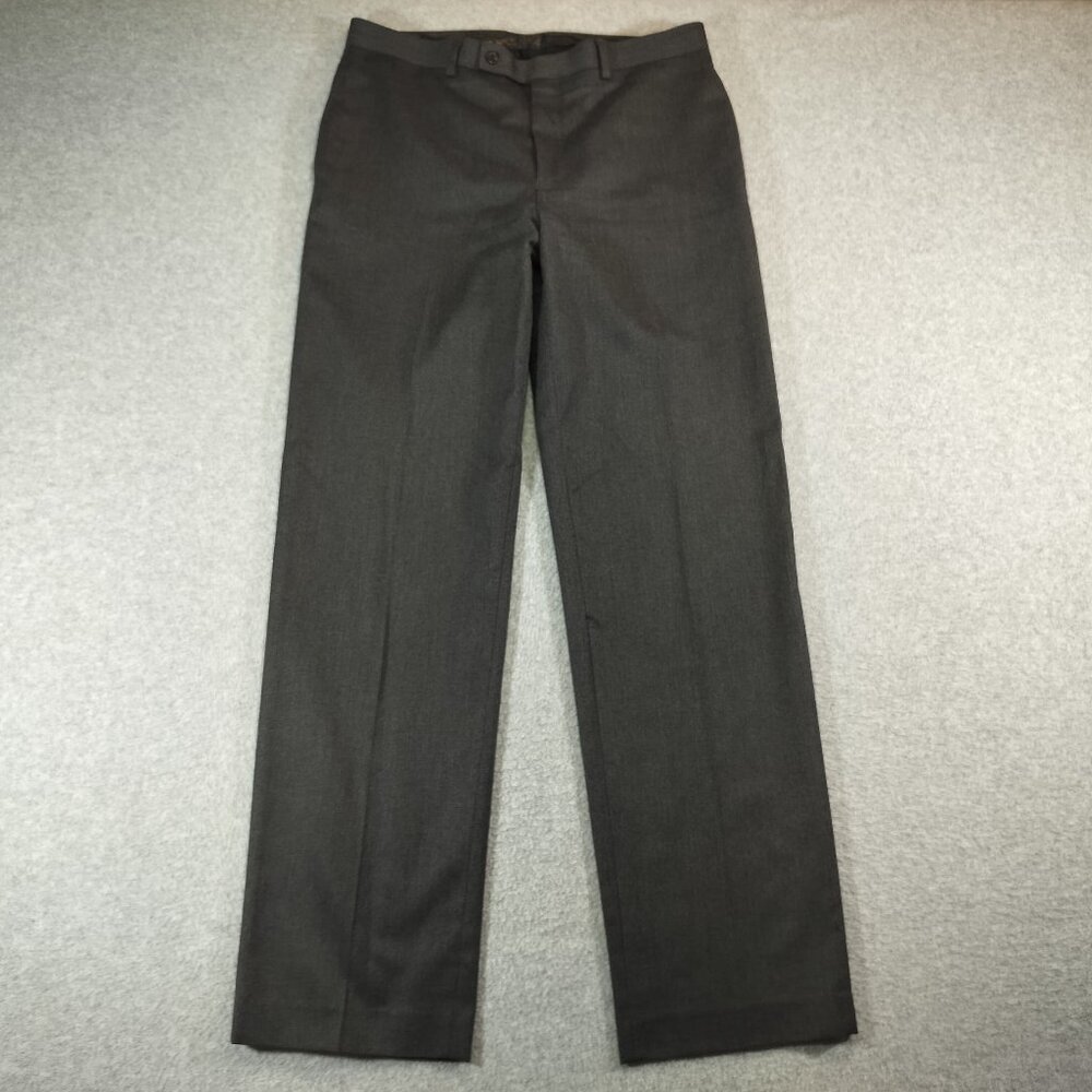 Lauren Ralph Lauren Pants Mens 34x32 Gray Rayon Blend Dress Pant 31in Inseam